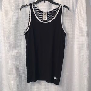 Black Adidas Workout Mesh/Cutout Tank (Large)